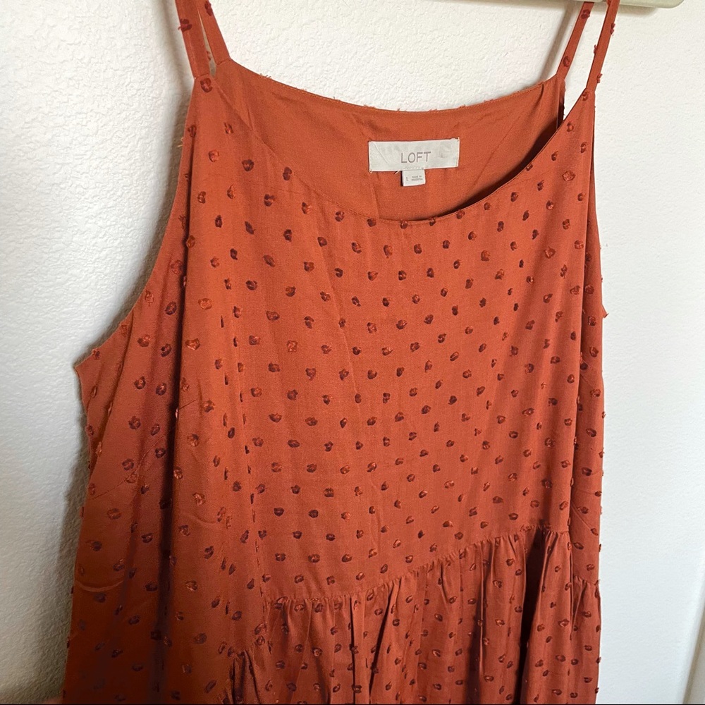 NEW Loft by Ann Taylor Rustic Burnt Orange Dress
